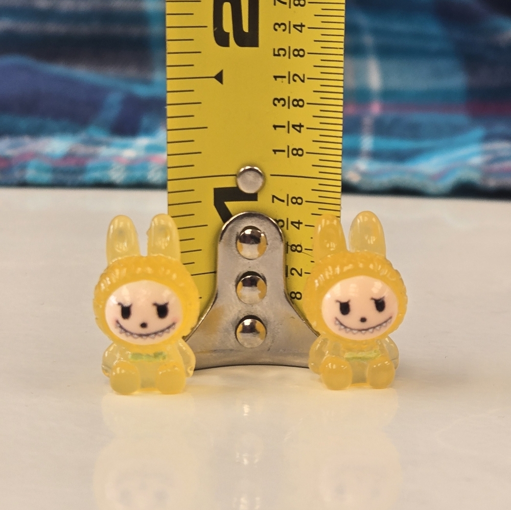 🍒🍒 (Bundle Only) Yellow Labubu Bunny Stud Earrings